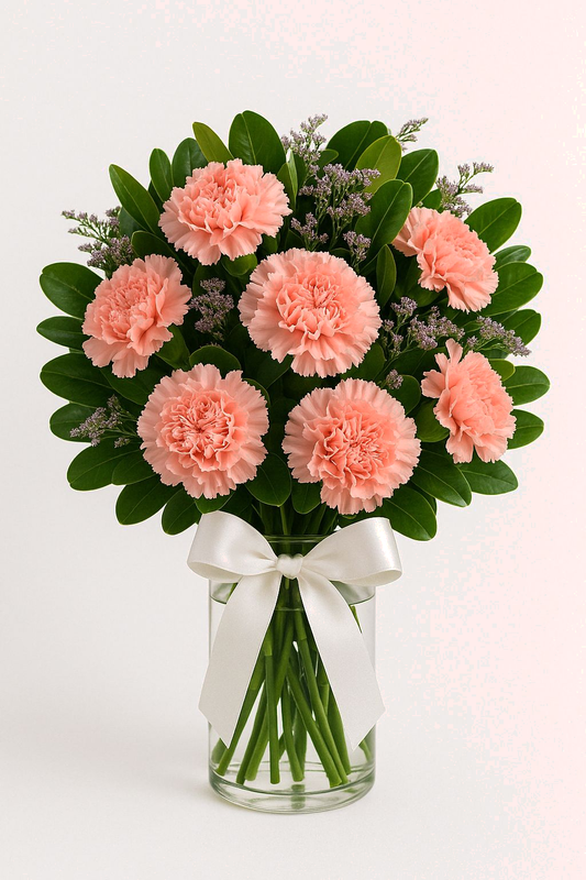 ARREGLO CLAVEL ROSA O BLANCO- CONS - MEDIANO